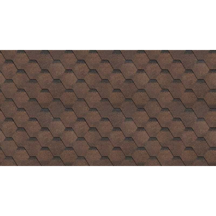Гибкая черепица однослойная Технониколь Шинглас Финская Соната Коричневый